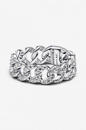 Anillo Cadena Cubana en Pavé Pandora 193557C01