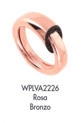 ANILLO PESAVENTO BAÑADO EN ORO ROSA CON POLVO DI SOGNI