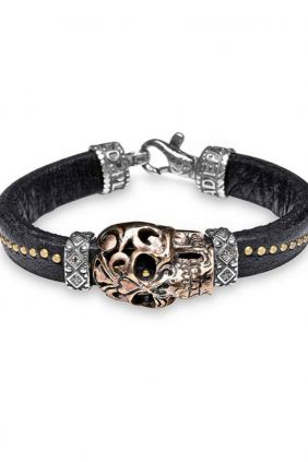 Pulsera Unisex Calavera Lemnos PlataDePalo CAB37A